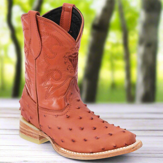 Kids Western Boots Botas vaqueras para ninos TM-WD11-0373K Cognac