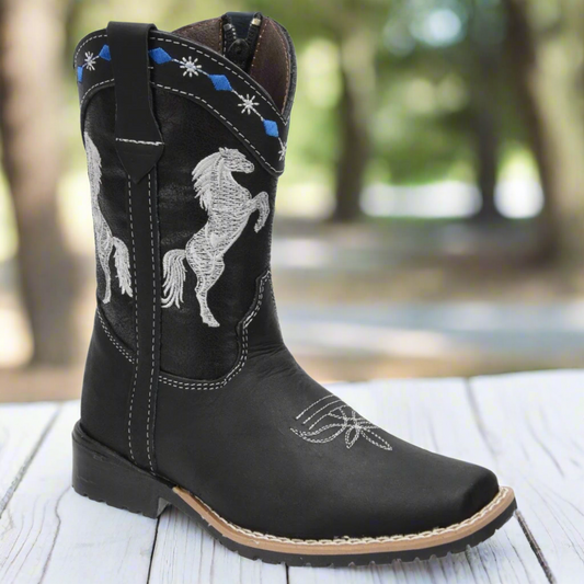 Kids Western Boots Botas vaqueras para ninos TM-WD11-0378K Black