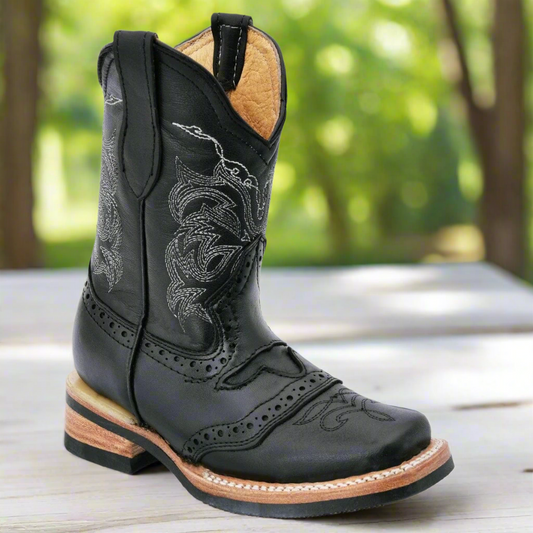 Kids Western Boots Botas vaqueras para ninos TM-WD11-0380K Black