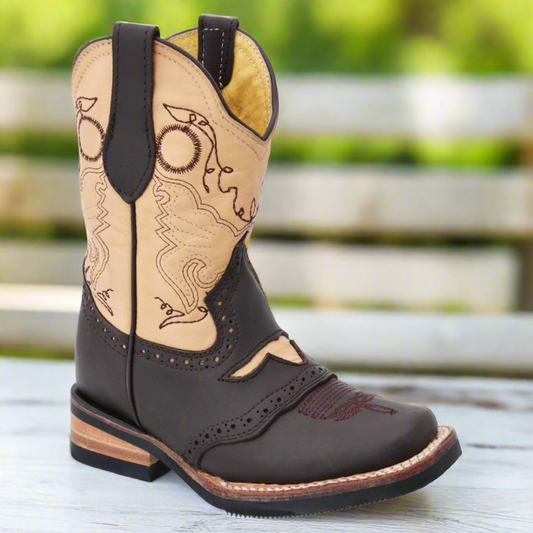 Kids Western Boots Botas vaqueras para ninos TM-WD11-0381K brown