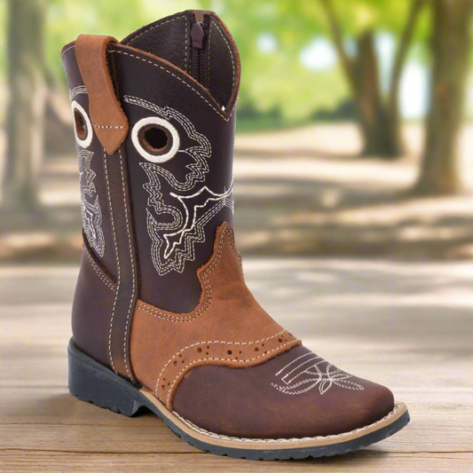Kids Western Boots Botas vaqueras para ninos TM-WD11-0382K brown