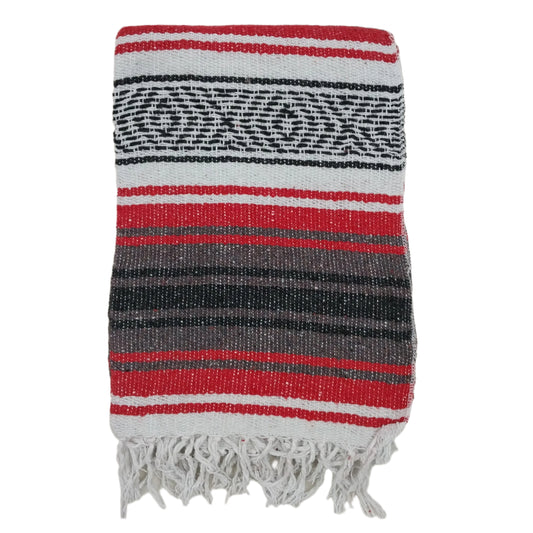 Mexican Serape Yoga Mat Picnic Blanket Zarape Mexican TM-Falsa-12 Poppy