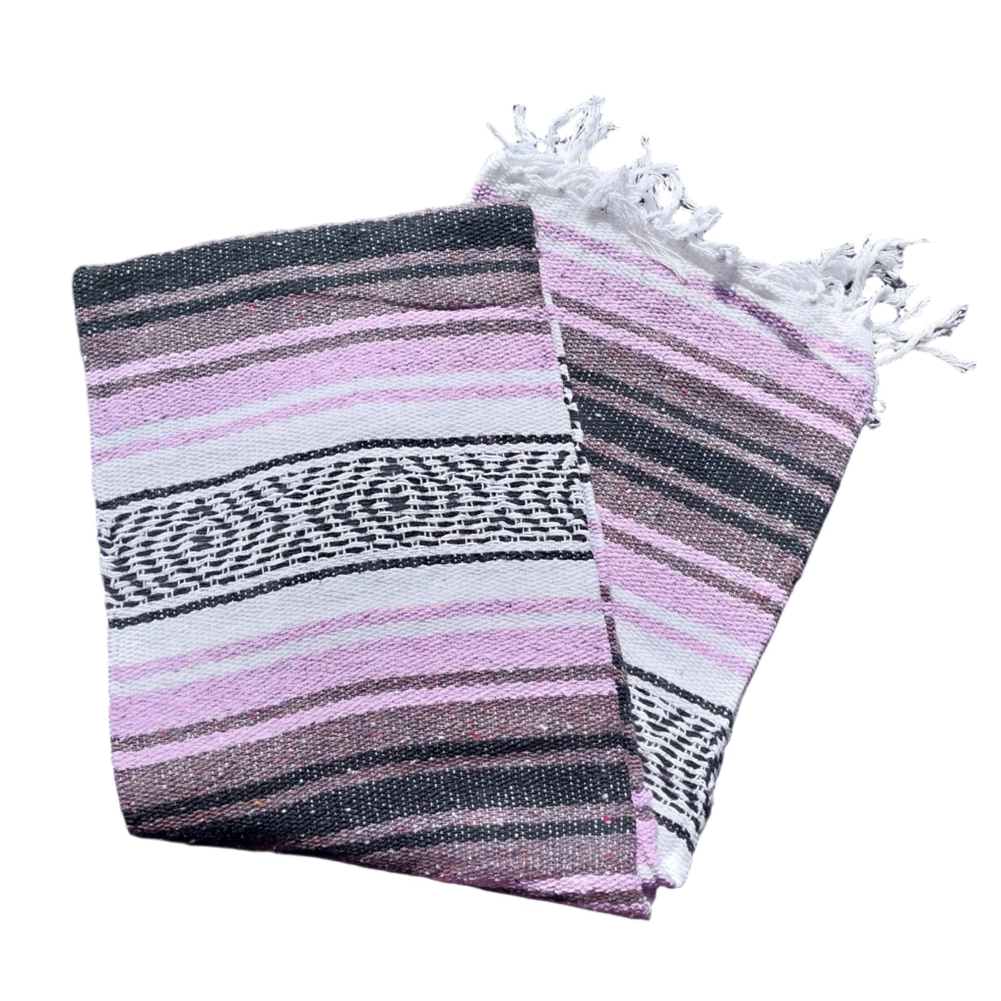 Mexican Serape Yoga Mat Picnic Blanket Zarape Mexicano TM-Falsa-32 Light Purple