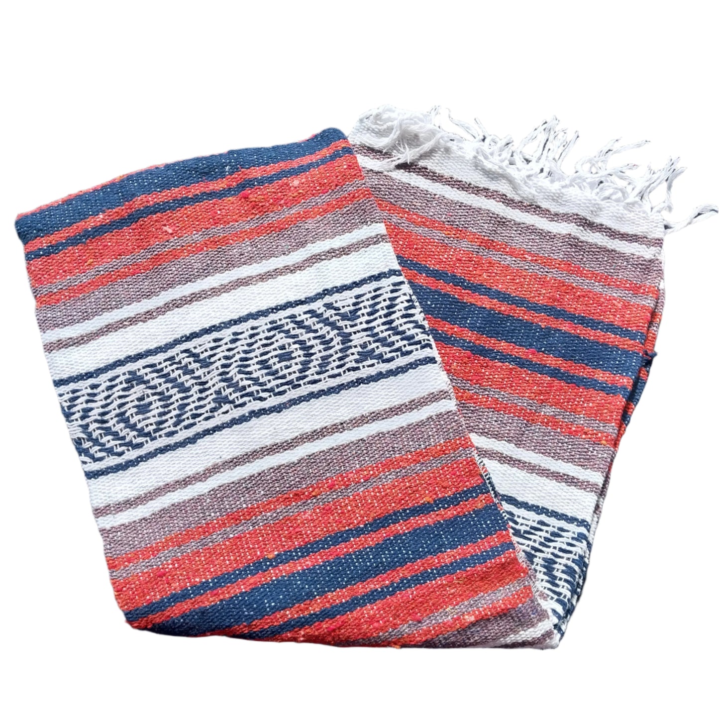 Mexican Serape Yoga Mat Picnic Blanket Zarape Mexicano TM-Falsa-35 Terracota