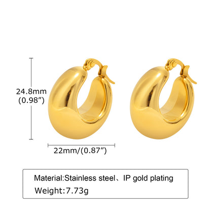 Aretes para mujeres Chunky Round Hoop Earrings for Women specs