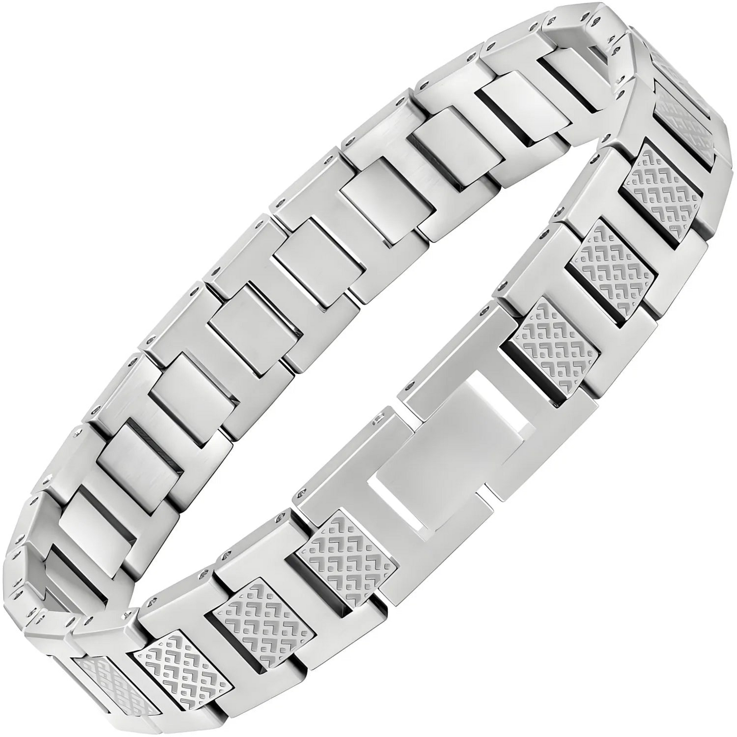 Bracelet for Men Pulsera para Hombres Titanium Steel Men's Bracelet Crocodile-Pattern Link Chain Premium Business Jewelry Gift