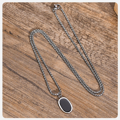 Pendiente y Collar para Hombre Necklaces for Men Oval pendant with necklace