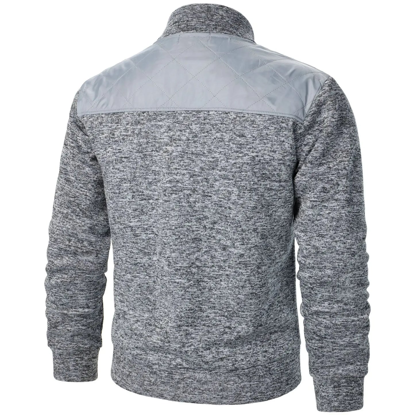 Chamarra para Hombres Men's Jacket Patchwork Stand Collar Slim Fit Cardigan Sweatshirt Sportswear Casual Autumn Coat Zip Up