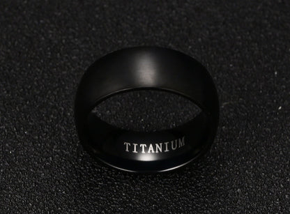 Anillo para Hombre o Mujer Titanium Rings Men 8mm Cool Black Jewelry Wedding Engagement Male