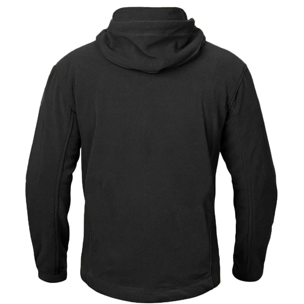 Chamarra para Hombres Mens Fleece Jacket Full Zip Tactical Hoodies Winter Coats Windproof Hoodies Warm Hunting Polar Fleece Outdoor Jackets Men