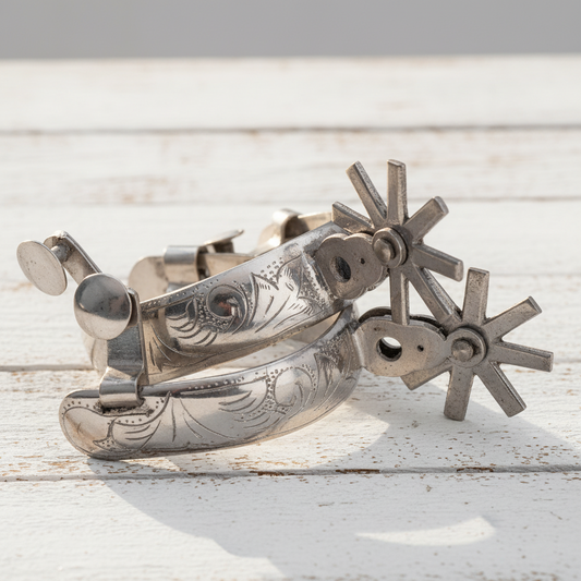 Espuelas de Charro TM-53525 Stainless Steel Spurs