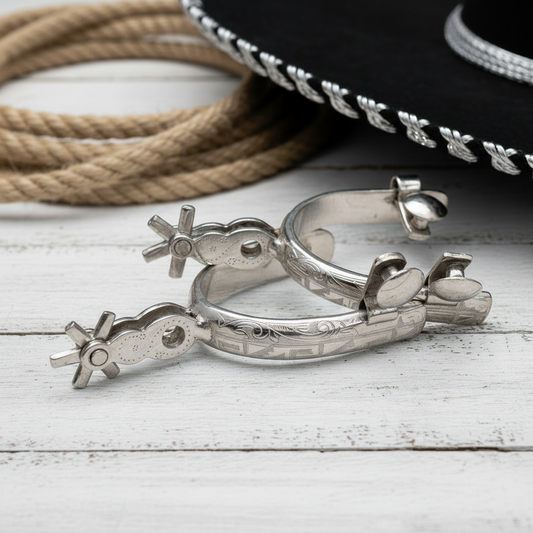 Espuelas de Charro TM-53613 Stainless Steel Spurs