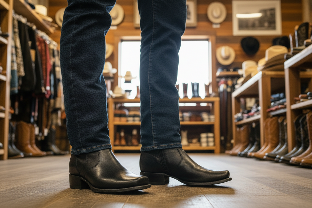 Botas Vaqueras Cortas TM-WD11-0027 Black - Western Boots