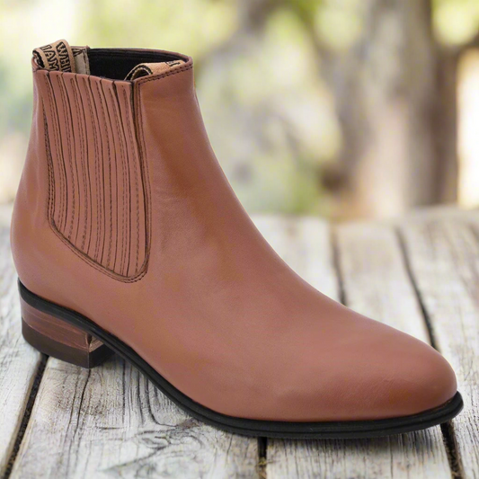 TM-WD11-0705 Light Brown - Botines Charros para Hombres / Men's Paddock Boots / Charro Boots / Chelsea Boots