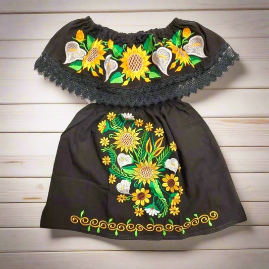 Vestido Bordado de Niña TM-77395K - Embroidered Dress for kids