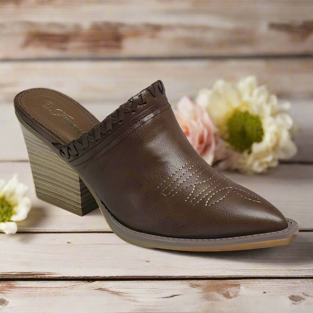 Western Shoes for Women FL-Burst-35 Brown Zapatos Vaqueros para Mujer