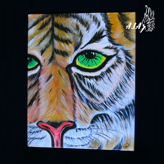 The Fearless Tiger Acrylic painting artwork by Nancy Alvarez
