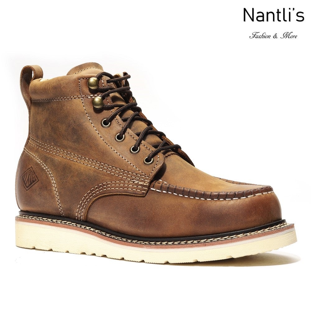 BA640 Crazy Brown Botas de Trabajo Mayoreo Wholesale Work Boots Nantlis
