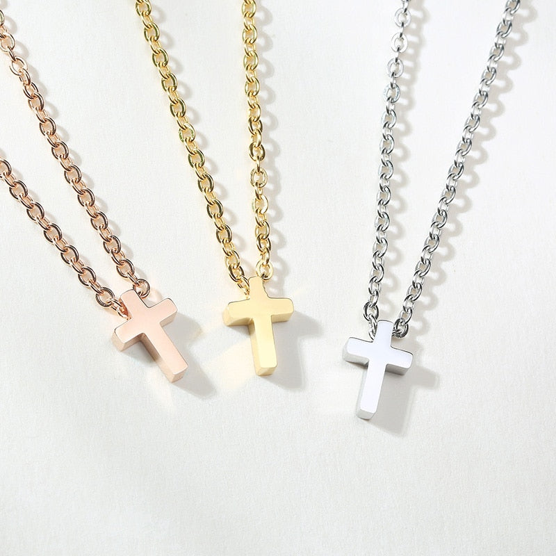 Pendiente y Collar para Hombre o Mujer Men's Small Cross Pendant