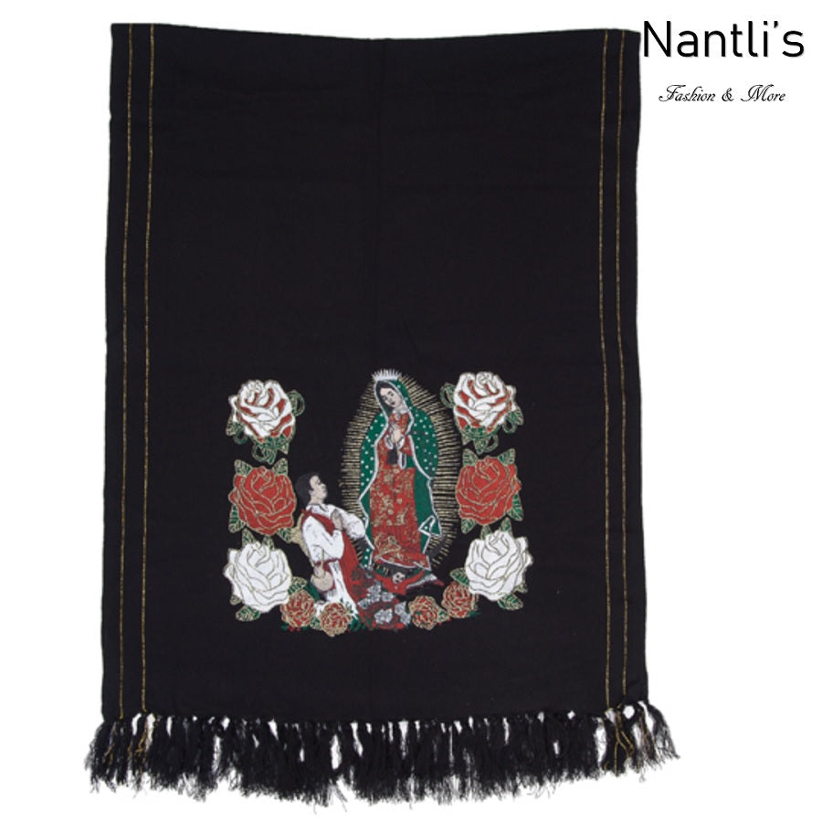 Rebozo Mexicano TM-73421 Black Mexican Shawl