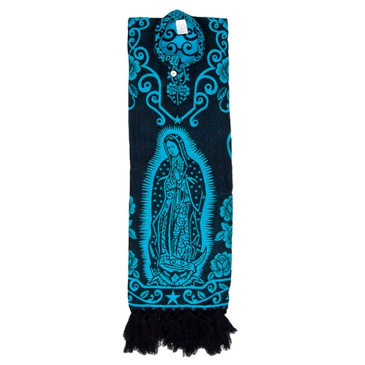 Jorongo Mexicano TM-73403 Turquoise Mexican Poncho