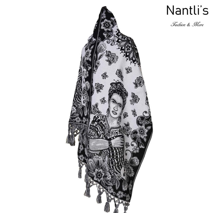 Rebozo Mexicano TM-73404 Black Frida Mexican Shawl