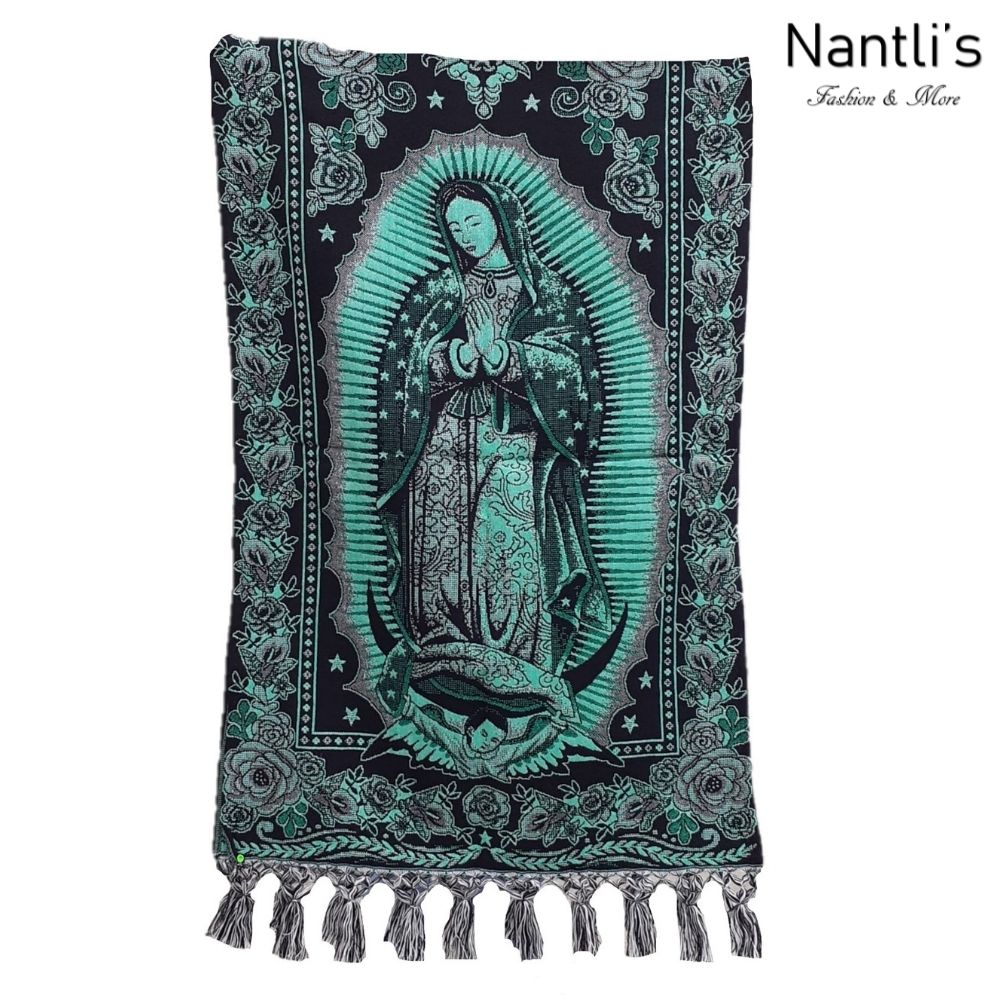Rebozo Mexicano TM-73405 Green Mexican Shawl