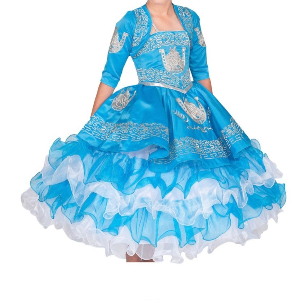Traje Charro de Niña TM76220 Blue - Charro Suit for Girls