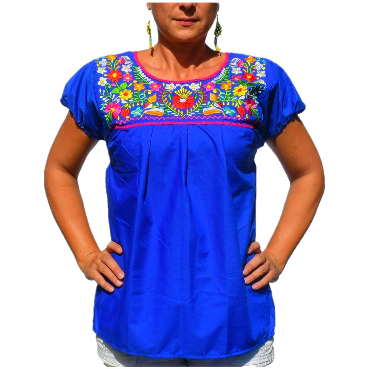 Blusa Bordada TM-77108-B Embroidered Blouse