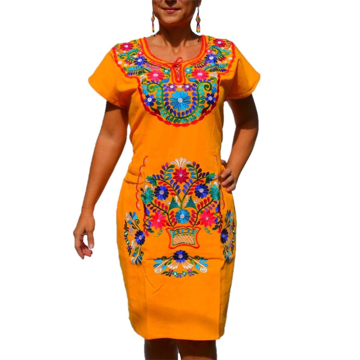 Vestido Bordado TM-77121-Y Embroidered Dress
