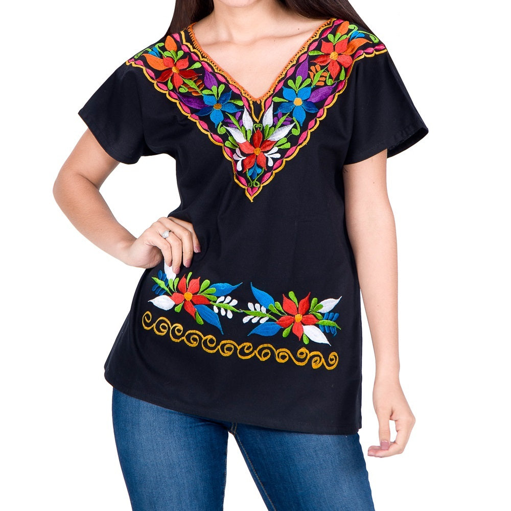 Blusa Bordada TM-77170 Embroidered Blouse