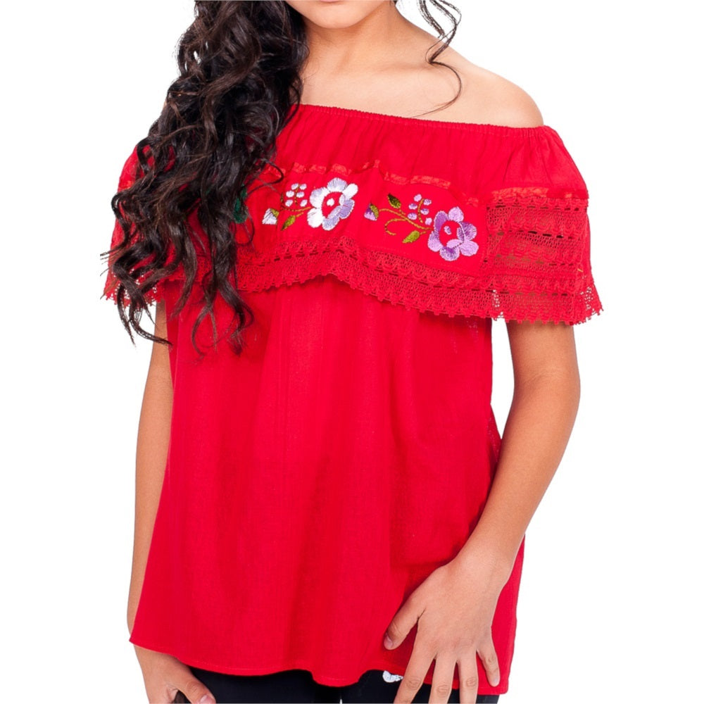 Blusa Campesina Bordada TM-77213 Embroidered Blouse