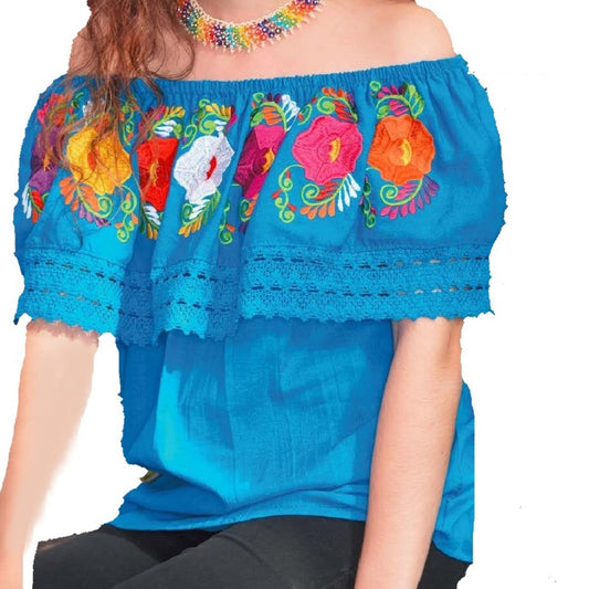 Blusa Bordada TM-77505 Embroidered Blouse