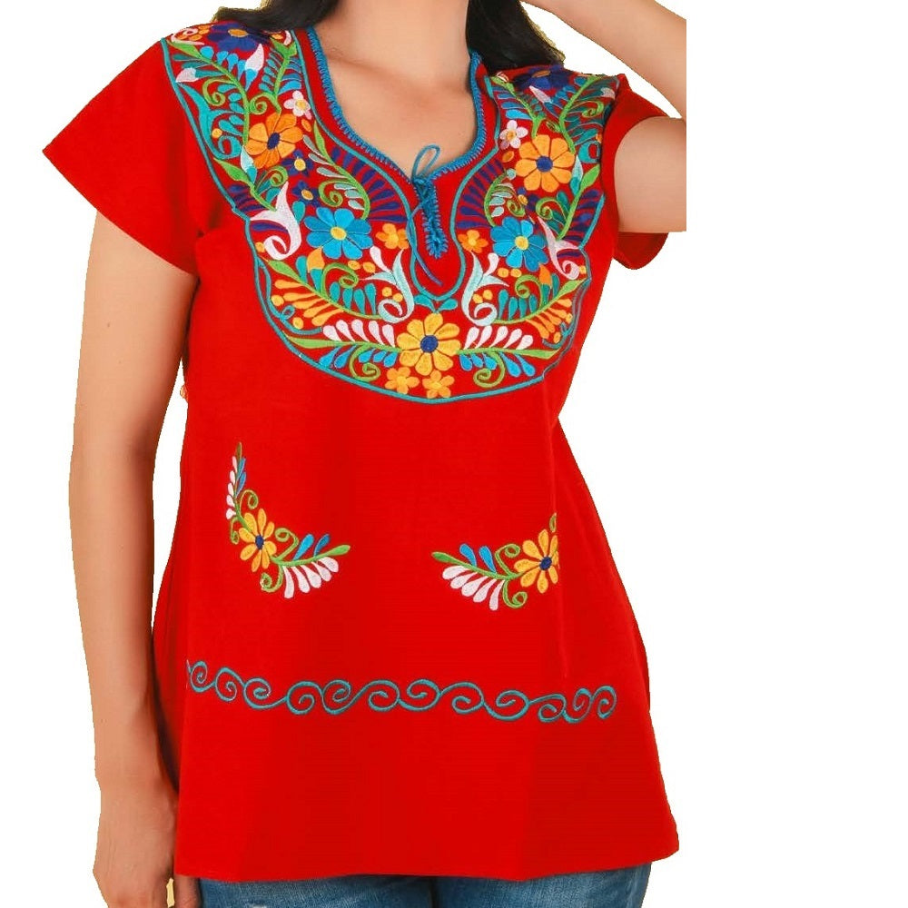 Blusa Bordada TM-77513 Embroidered Blouse