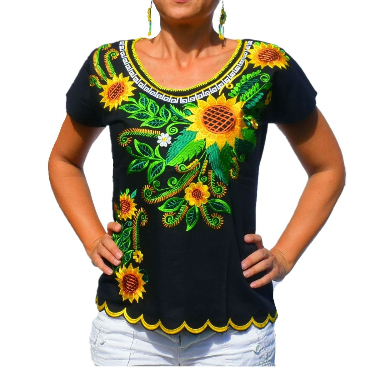 Blusa Bordada TM-79031-G Embroidered Blouse