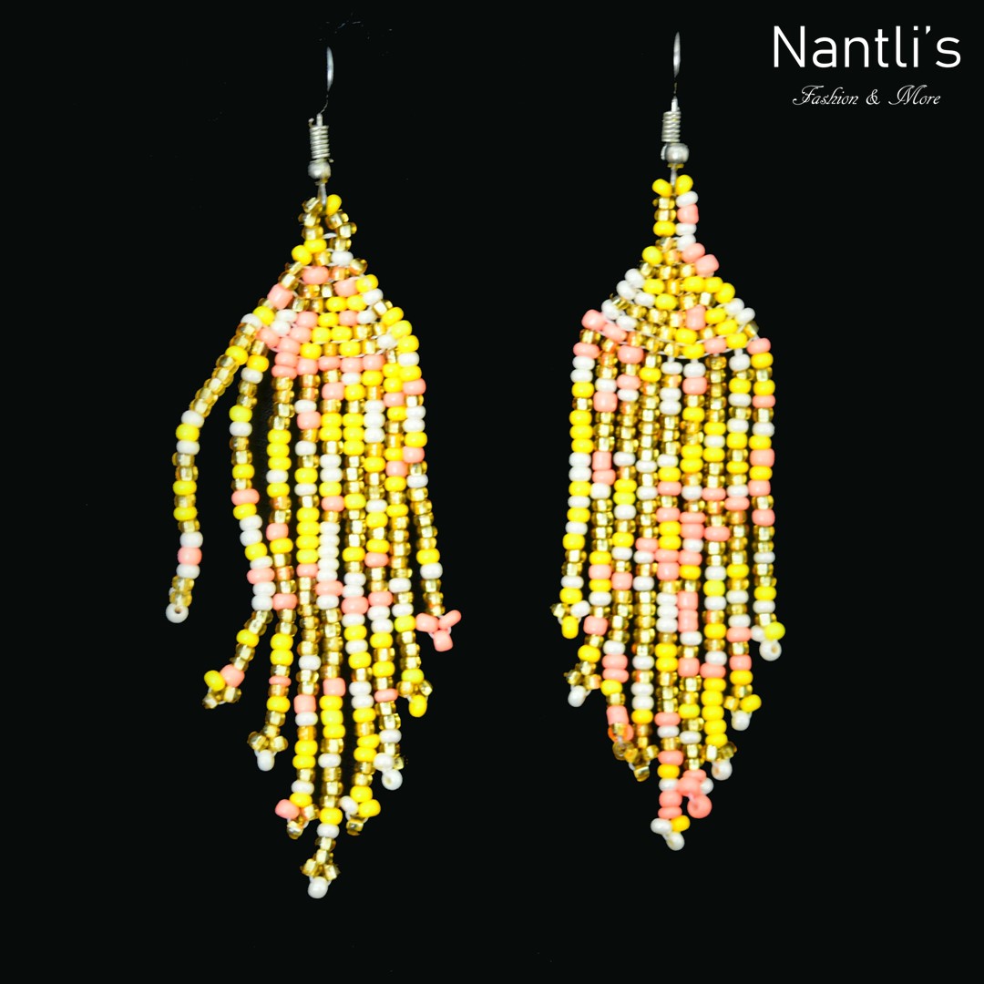TM-OV-1003-Y beaded Jewelry Earrings for women Tradicion de Mexico by Nantlis