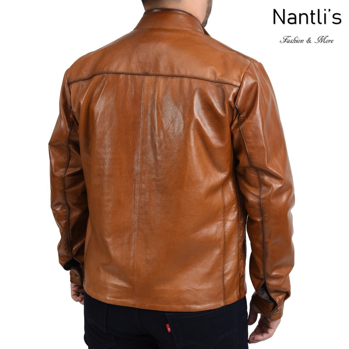 Chamarra de piel para Hombre TM-WD1820 Leather Jacket for Men rear view