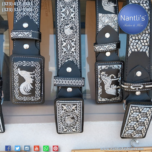 Cinturones de cuero Nantlis: todos los estilos, desde bordados hasta cortados a láser.