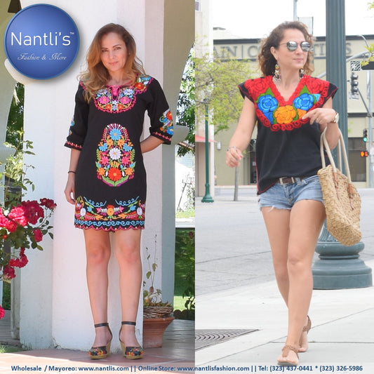 Embroidered Blouses and Dresses