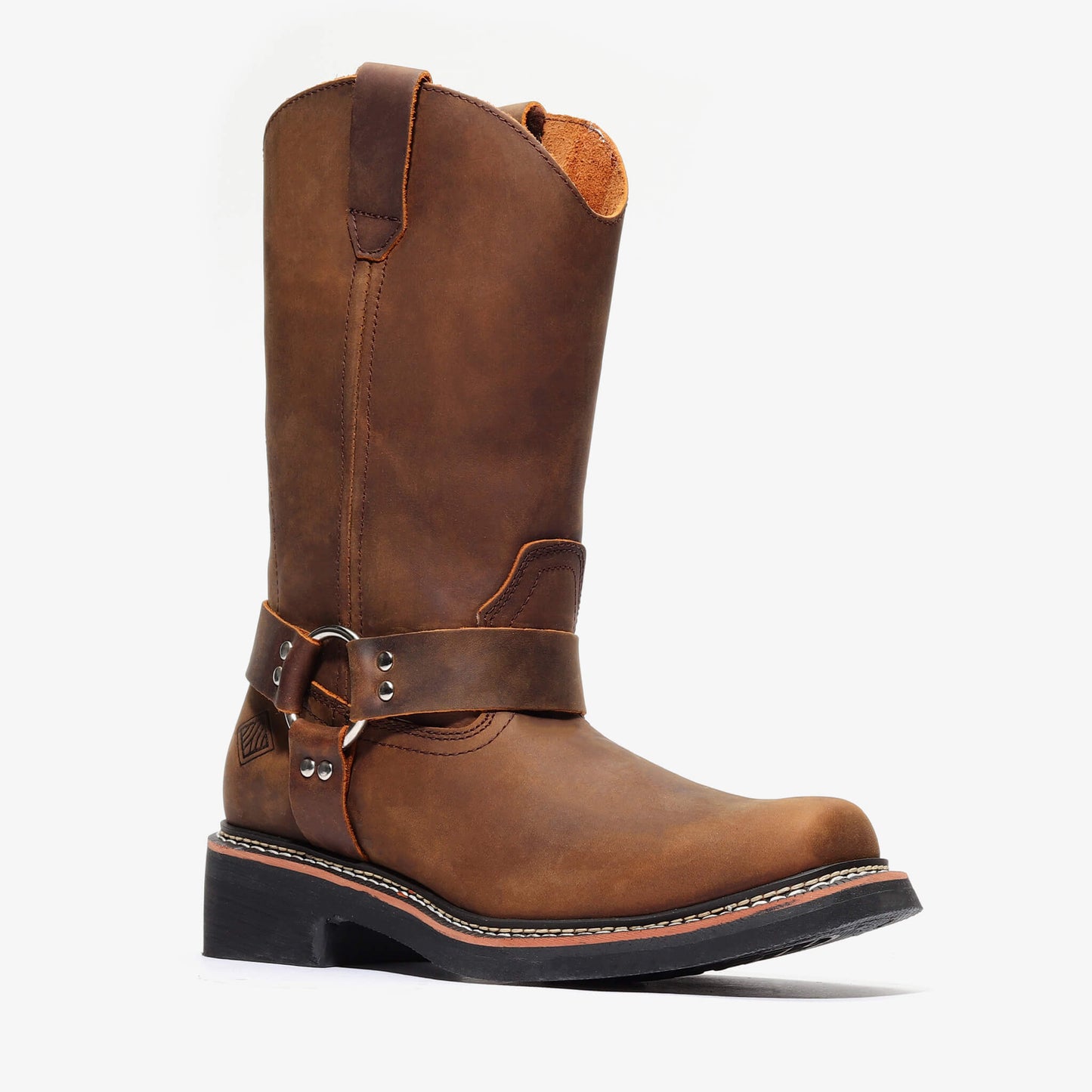 Biker Style Work Boots BA-122 Crazy Brown Botas de trabajo vaqueras