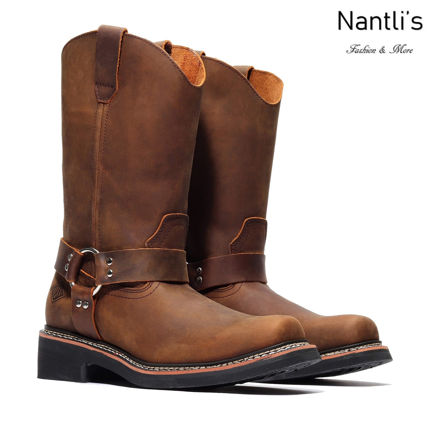 Biker Style Work Boots BA-122 Crazy Brown Botas de trabajo vaqueras