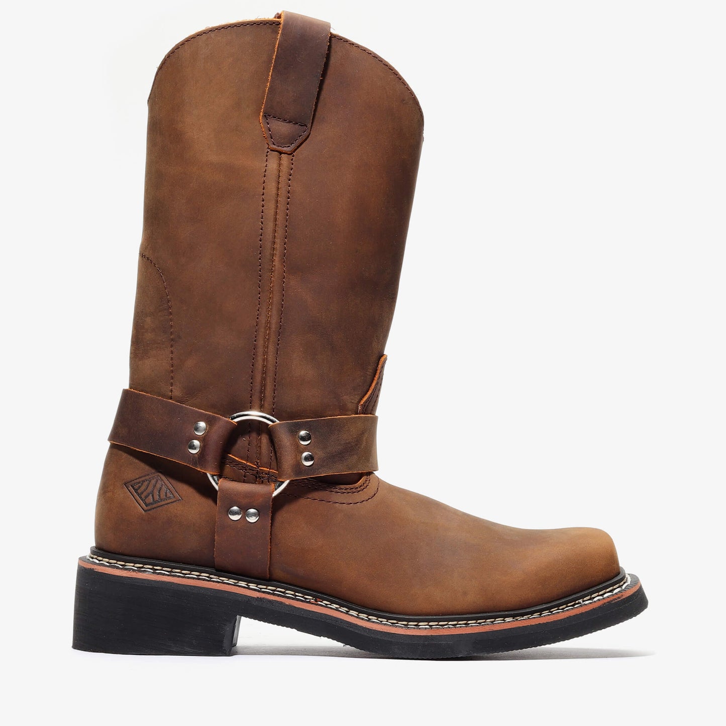 Biker Style Work Boots BA-122 Crazy Brown Botas de trabajo vaqueras