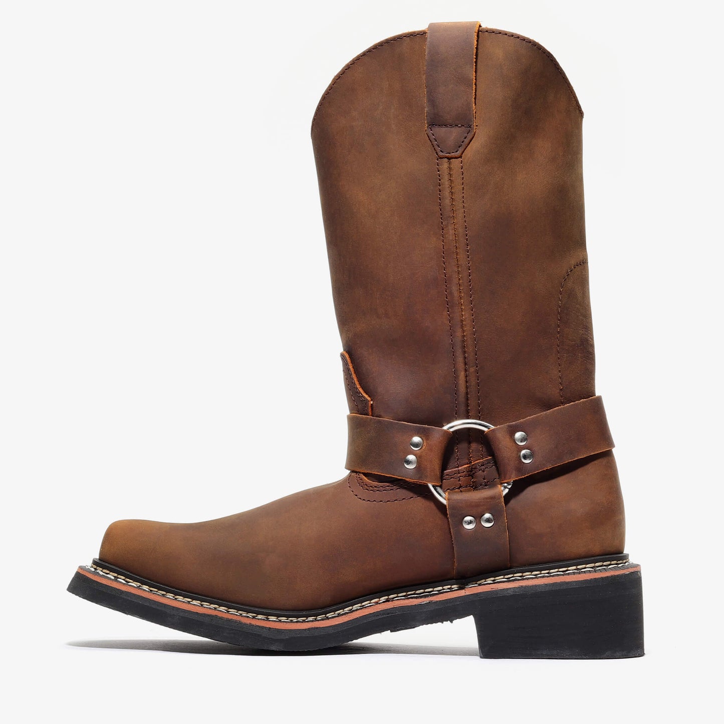 Biker Style Work Boots BA-122 Crazy Brown Botas de trabajo vaqueras