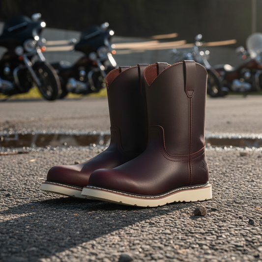 Rancher Work Boots BA-142 Burgundy Botas de trabajo vaqueras