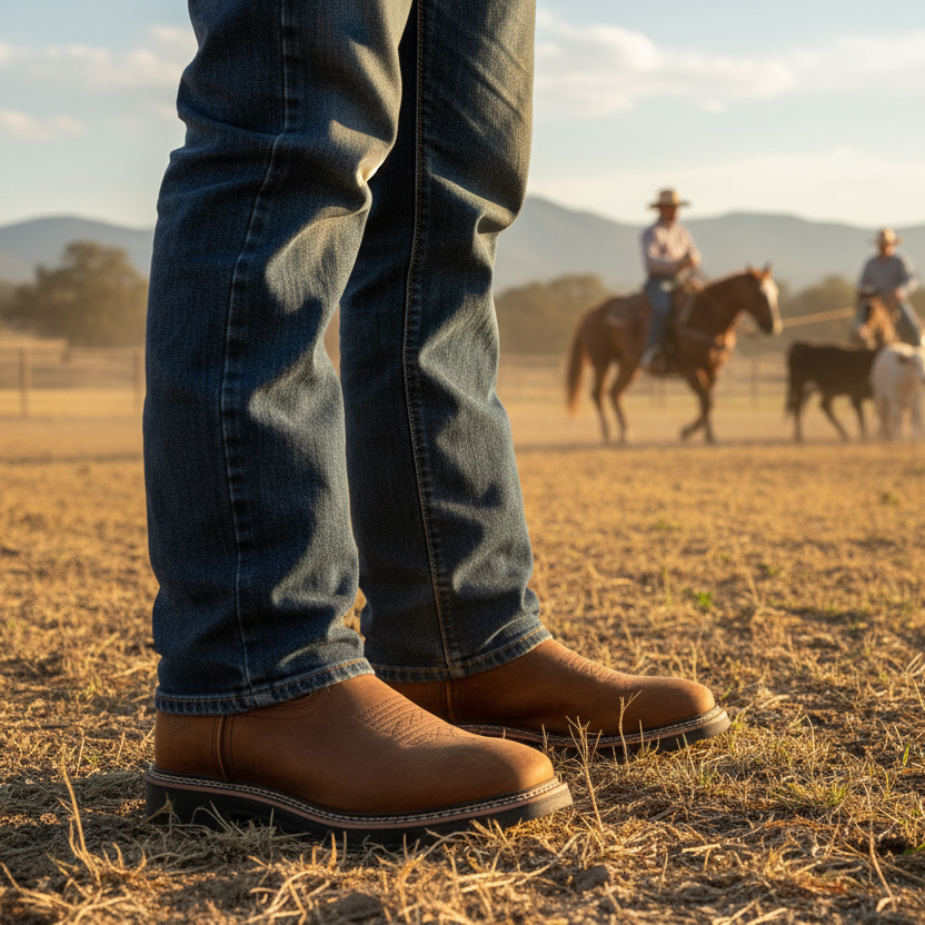 Rancher Work Boots BA-171 Crazy Brown Botas de trabajo vaqueras