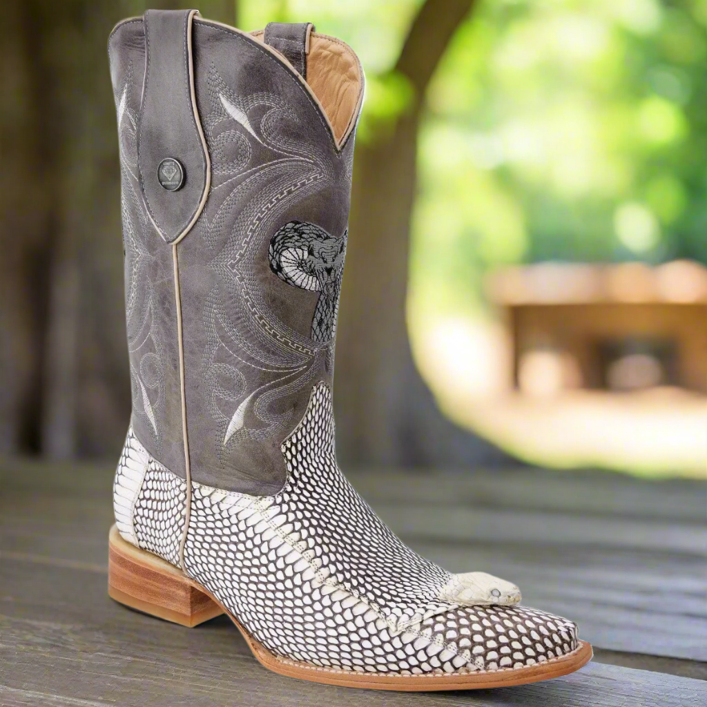 Cowgirl Boots Snakeskin Boots With Head Black Jack Eastern