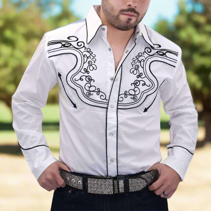 Camisas Vaqueras Camisas Mexicanas Bordadas Para Hombre Camisa