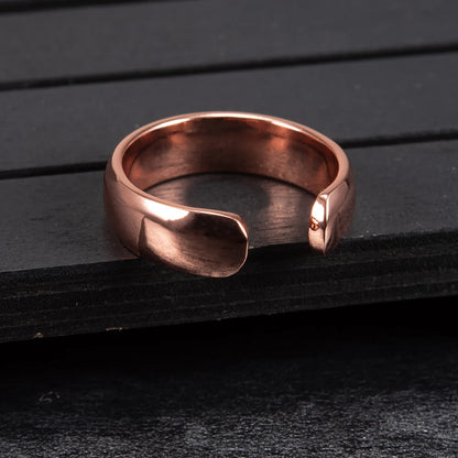 Anillo para Hombres o Mujeres Ring for Men or Women Pure Copper Rings Magnetic 6mm Adjustable Open Cuff Finger Rings