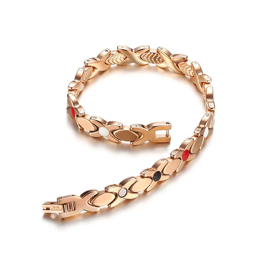 Women's Bracelet Pulsera para mujeres Steel Magnetic Bracelet Energy Stainless Steel Bracelet Women 7mm Magnetic Therapy