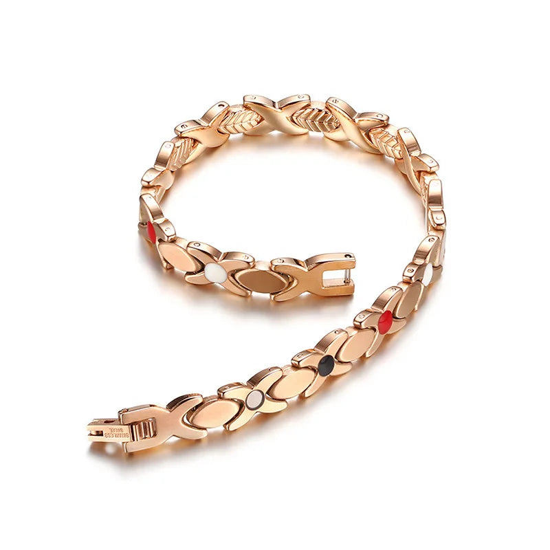 Women's Bracelet Pulsera para mujeres Steel Magnetic Bracelet Energy Stainless Steel Bracelet Women 7mm Magnetic Therapy